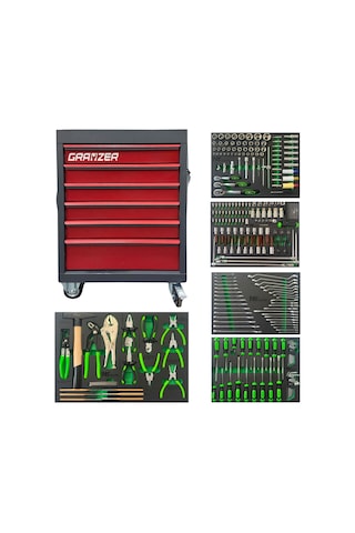 Grayzer Nc276 6 Çekmeceli Dolu Takım Arabası 276 Parça Takımlar Nt Tools