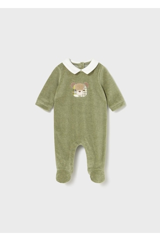 Mayoral Newborn Erkek Bebek Kadife Tulum Yeşil