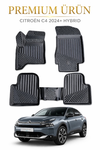 Citroen C4 2024+ Hybrid Uyumlu 3d Oto Paspas Premium