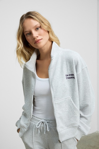 Grımelange Torına Kadın Nakış Detaylı Fermuarlı Çift Cepli Relax Grimelanj Ceket Grimelanj