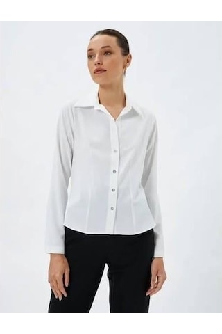 Koton Kadın Gömlek Beyaz 4wak60108pw 24ky59001332 Y5910 Beyaz