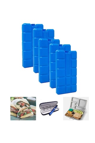 400ml İçi Su Dolu Buz Kasedi 48 Saat Korumalı Buz Aküsü 5 Adet