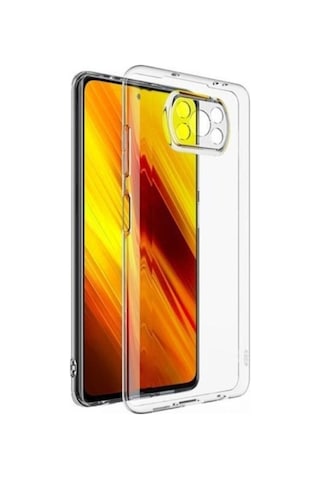 Poco X3 Pro 3D Kılıf Şeffaf Silikon Kamera Korumalı