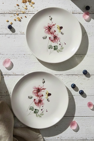 Rakle Darrel Seramik 4'lü Pasta Tabağı Seti 19 Cm Çok Renkli