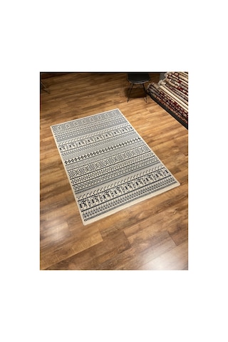 Hattuşa Ht-07 Siyah Krem Halı Çok Renkli