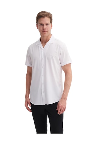 Cazador Erkek Regular Fit Kısa Kol Gömlek Beyaz