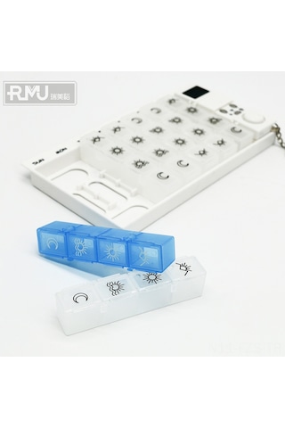 Fosenze Beyaz 28 Bölmeli Haftalık Elektrikli Zamanlayıcı İlaç Kutusu - Yaşlılar İçin Taşınabilir Seyahat İlaç Saklama Kutusu Diğer