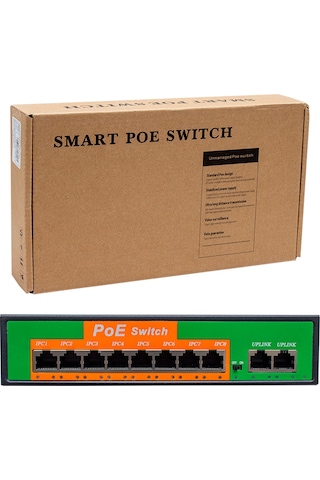 96W 10/100 MBPS 8+2 PORT POE ETHERNET SWITCH