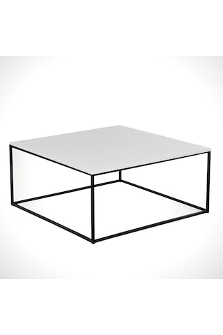 Poly Beyaz Orta Sehpa Metal & Orta Masa / Metal Ayaklı Sehpa