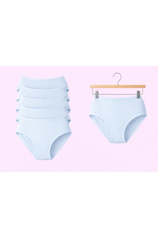 Belpa Büyük Beden Curve Kadın Slip Külot %100 Pamuklu 6'lı Paket Beyaz