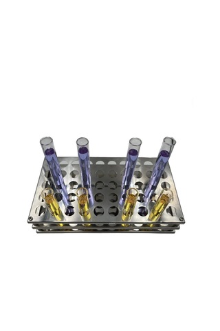 Borox Tüp Standı 50 Tüplük Tüp Standı Paslanmaz Çelik 16 MM