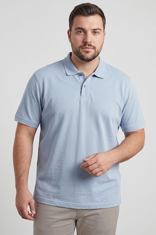 Tommy Life Buz Mavi Polo Yaka Büyük Beden Battal Erkek T-shirt - 88511