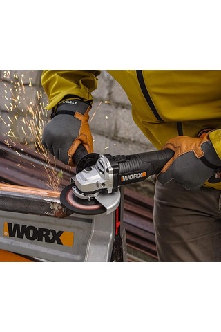 Worx WX812.9C 20 V 2.0 Ah 125 MM Kömürsüz Profesyonel Tek Akülü Şarjlı Avuç Taşlama