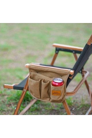 Novahub Kampanya Çok Cepli Sandalye Askılı Organizeri - Pratik Saklama Çantası 31x23 Cm Kum Kum