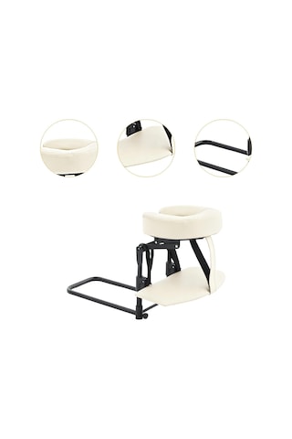 Merıglare Ev Masaj Seti Yüz Yastık Kafalık, Ayarlanabilir Eğimli Yatak İçin Ergonomik Masaj Kafalık, Ameliyat Sonrası Bakım Ve Spa İçin Pu Süngerden Yapılmış, Bej Beyaz