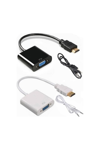 Hdmı To Vga Kablo Çevirici Dönüştürücü + Ses - Hdmi To Vga Kablo (535137212)