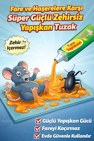 Güvenli Fare Yapışkanı 75 Ml Güçlü Yapışkan Tuzak Fare Ve Haşerelere Etkili