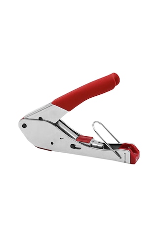 Youtek Rg59 Rg6 Eksenel Kablo F Bağlantı Presi - Çelik+abs Malzemeyle Kablo Montaj Aracı Plastik Poşetli Kırmızı