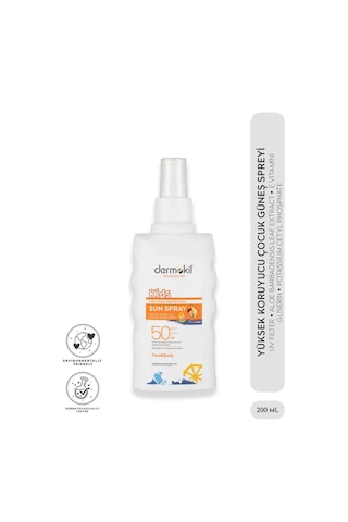 Dermokil Kids SPF 50+++ Yüksek Koruyucu Çocuk Güneş Spreyi 200 ML