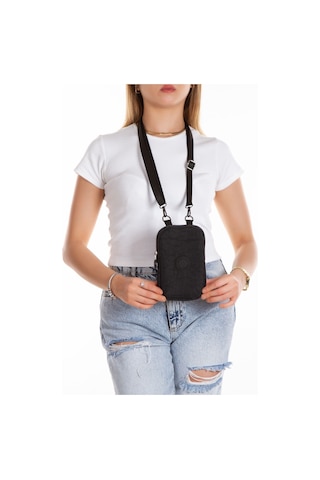 Newısh Polo Accessorıes Kadın Siyah Krınkıl Kumaş Suya Dayanaklı Çapraz Omuz Ve Bel Çantası Telefon Çantası Siyah