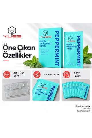Yues Naneli Diş Beyazlatma Bandı 14 Şerit 7 Uygulama Nt-fs