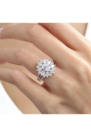 Mia Vento Effective Diamond Paris Işıltısı Işıltılı Gümüş Yüzük