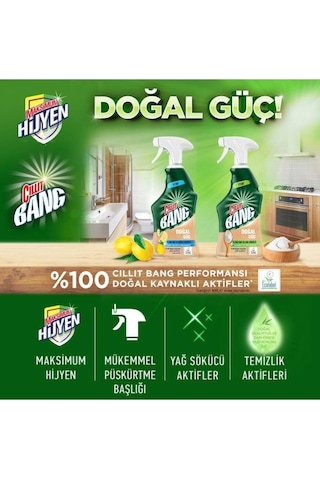 Cillit Bang %100 Doğal Güç Banyo Temizleyici Yağ Ve Kir Sökücü Karbonatlı Sprey 750 ML