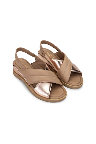 Tamer Tanca Kadın Hakiki Deri Nude Topuklu Sandalet 1109 M591 Bn Sndlt Y25 Nude/rose Nude