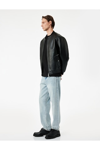 Koton Normal Bel Pamuklu Vintage Straight Fit Jean Pantolon Petrol 6wam40018ıd PETROL