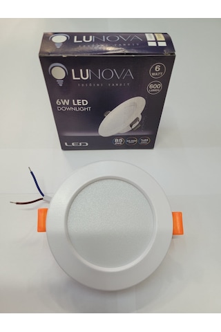 Lunova 6 Watt Beyaz Kasa Beyaz Işık Led Spot 10 Adet Beyaz - Beyaz