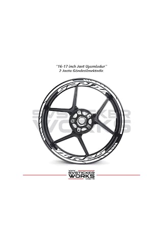 Yamaha Yzf-r25 Jant Sticker Dış Ve İç Set Sticker Jant Şeridi Beyaz