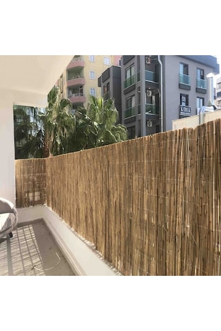 Hasır Kamış Bahçe & Balkon Çiti Dekarasyon 1.20 X 6 Metre