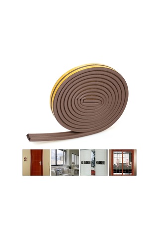 Qingmipy 5m Kahverengi D Tipi Epdm Spreyli Kaynaklı Zarfı, Ahşap Kapı Gürültü Engeli Ve Çarpma Emici Bant