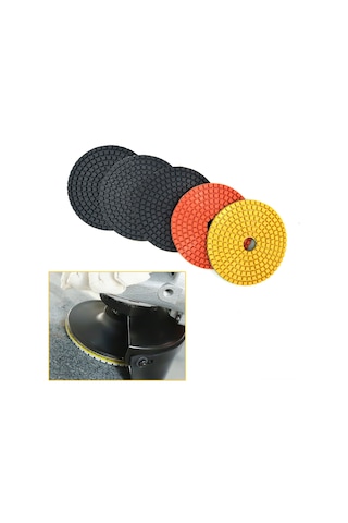 Geeksen 4 Adet Elmas Taşlama Ve Parlatma Pedi Seti - Mermer, Granit Ve Beton İçin