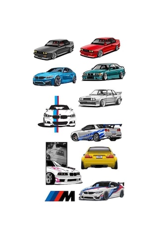 Bmw Sticker Etiket Seti - Laptop Notebook Telefon