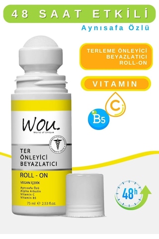 Wou Ter Önleyici ve Beyazlatıcı Roll -On 75 ML