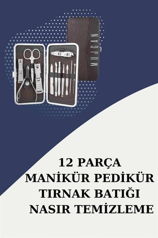 Plentiful12 Parça Paslanmaz Çelik Kompakt Ve Taşınabilir Manikür Makası Tırnak Makası 32432854