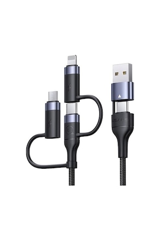 Didadodo Us-sj547 60 W Usb + Type-c To Type-c + Lightning + Micro Usb 1.2 M, Kısa Bağlantı