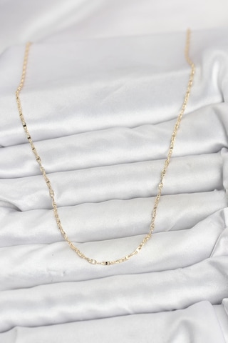 Cm 14k Gold Renk Gemici Zincir Model 60 Cm Kadın Kolye - Lisinya Çok Renkli