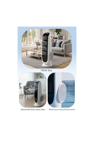 Torima TF001 130 W Vantilatör Kule Tipi Uzaktan Kumandalı Dijital Göstergeli Elektrikli Fan