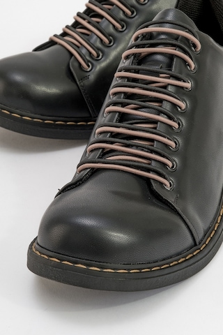 Festy Siyah Lastik Bağcıklı Kadın Günlük Ayakkabı Siyah