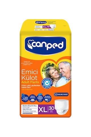 Canped Emici Külot Extra Büyük Boy Large 30 Adet Canped Emici Külot Extra Büyük Boy Large 30 Adet