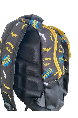 İlk Okul Çantası 2'li Set Ilkokul Çantası Batman Desenli Yüksek Kaliteli Okul Çantası Siyah