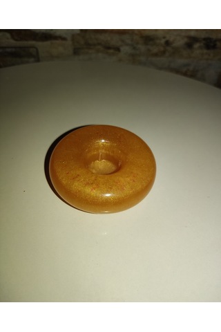 Gold Simli Donut Şamdan Mumluk