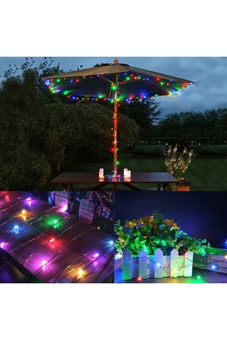 Leezsing Güneş Enerjili Bahçe Işıklandırma Seti - 20 Metre 200 Led, 8 Mod, Su Geçirmez, İç Ve Dış Mekan Dekorasyonu Diğer