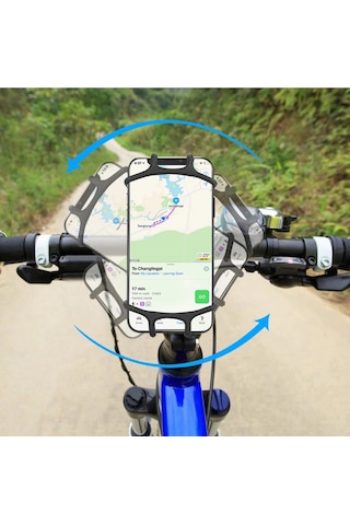 Buffer Universal Bisiklet Motosiklet Çocuk Arabası Silikon 360 Derece Telefon Tutucu Tüm Modellerle