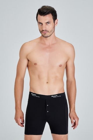 Kom Long Şort Erkek Boxer Beyaz