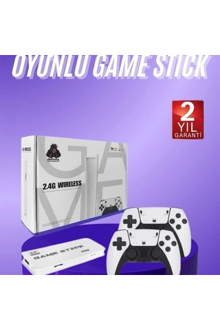 3d 4k Hd 2.4g Kablosuz Çift Kollu Game Stick Retro Oyun Konsolu
