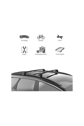 Peugeot 3008 2017-2023 Turtle Air2 Ara Atkı Siyah