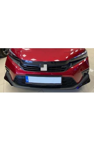 Honda Civic 2022+ Fe 1 Ön Panjur Kaplaması Piano Black Tek Parça
